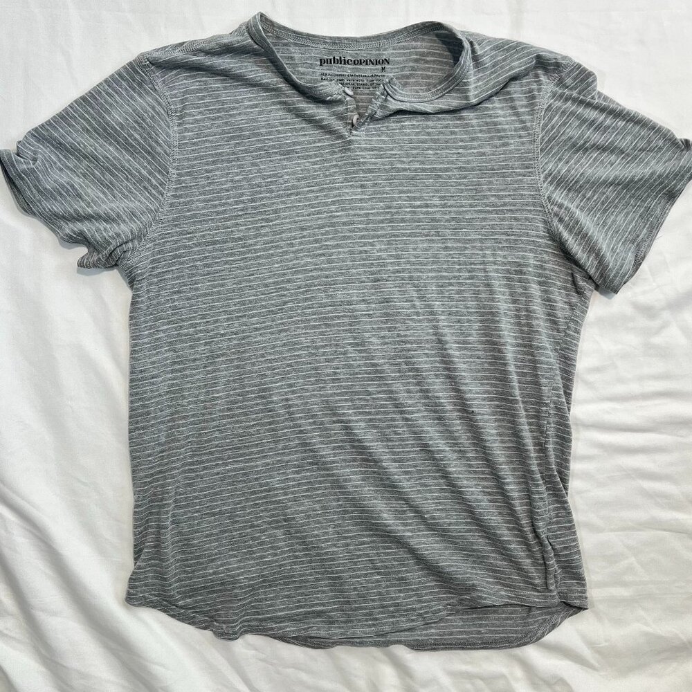 Two-Button Henley -  Public Opinion